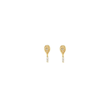 Tennis Racket Stud Earrings