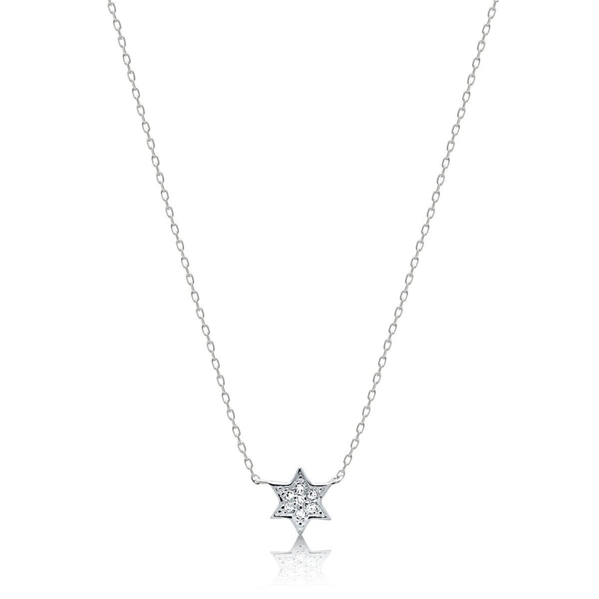 14k Jewish Star Necklace Petite