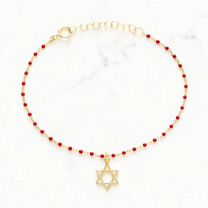 Jewish Spirit Beaded Charm Bracelet