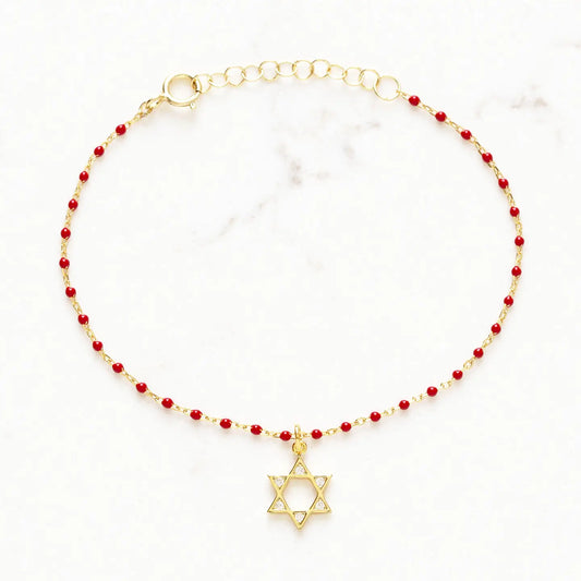 Jewish Spirit Beaded Charm Bracelet