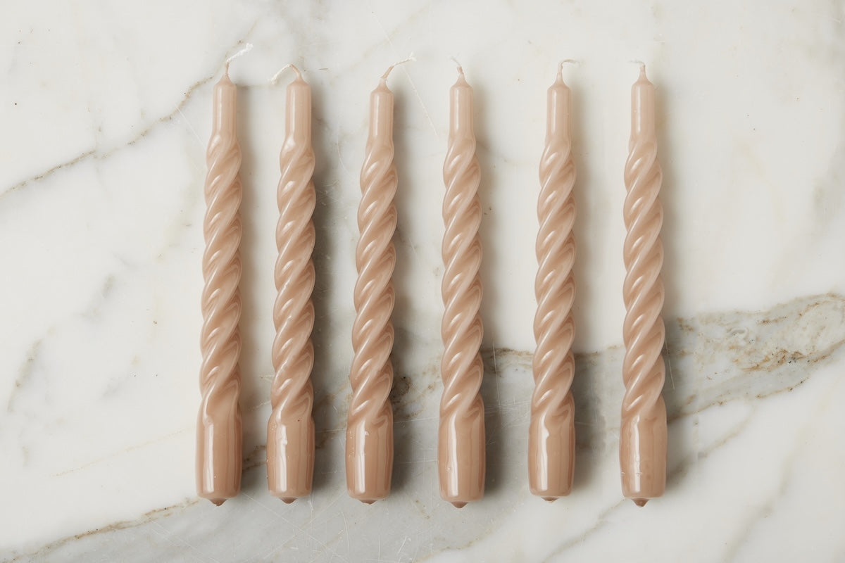Lacquered Twisted Taper Candles