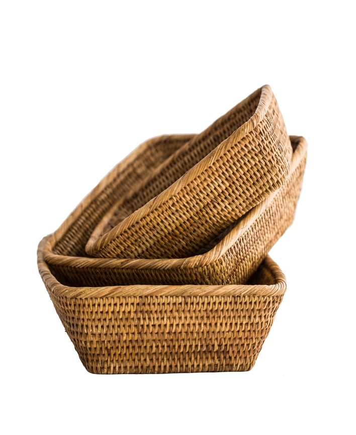 Honey Brown Rattan Basket