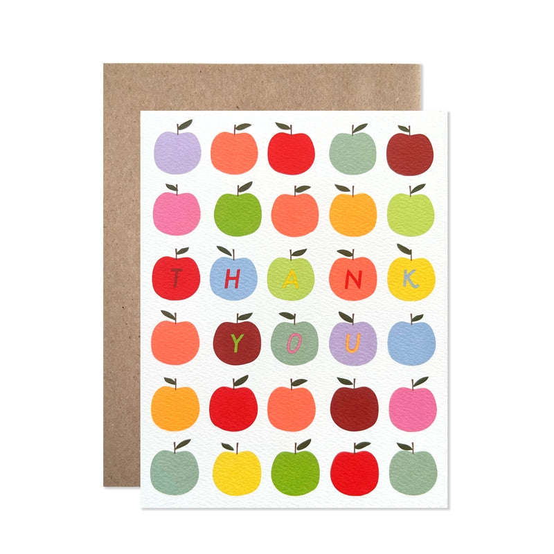 Thank You Teacher Apples Card