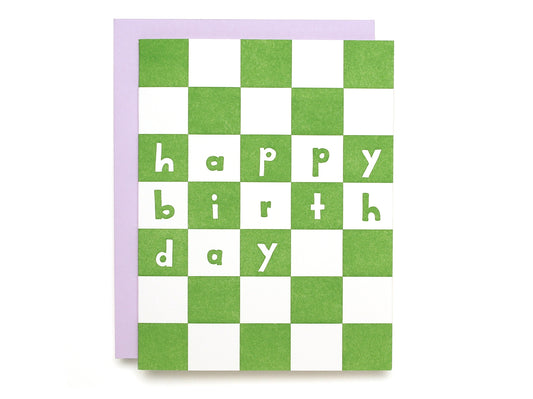 Birthday Checker Greeting Card