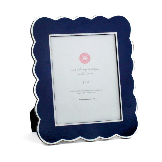 8x10 Blue Scalloped Photo Frame