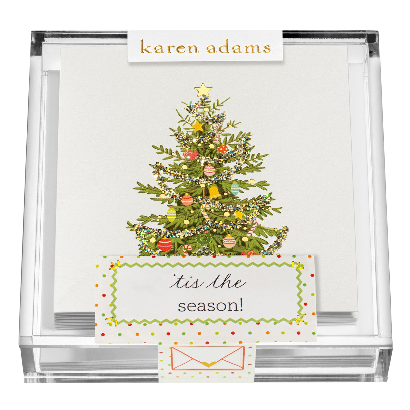 Holiday Tree Enclosure Cards in Acrylic Box