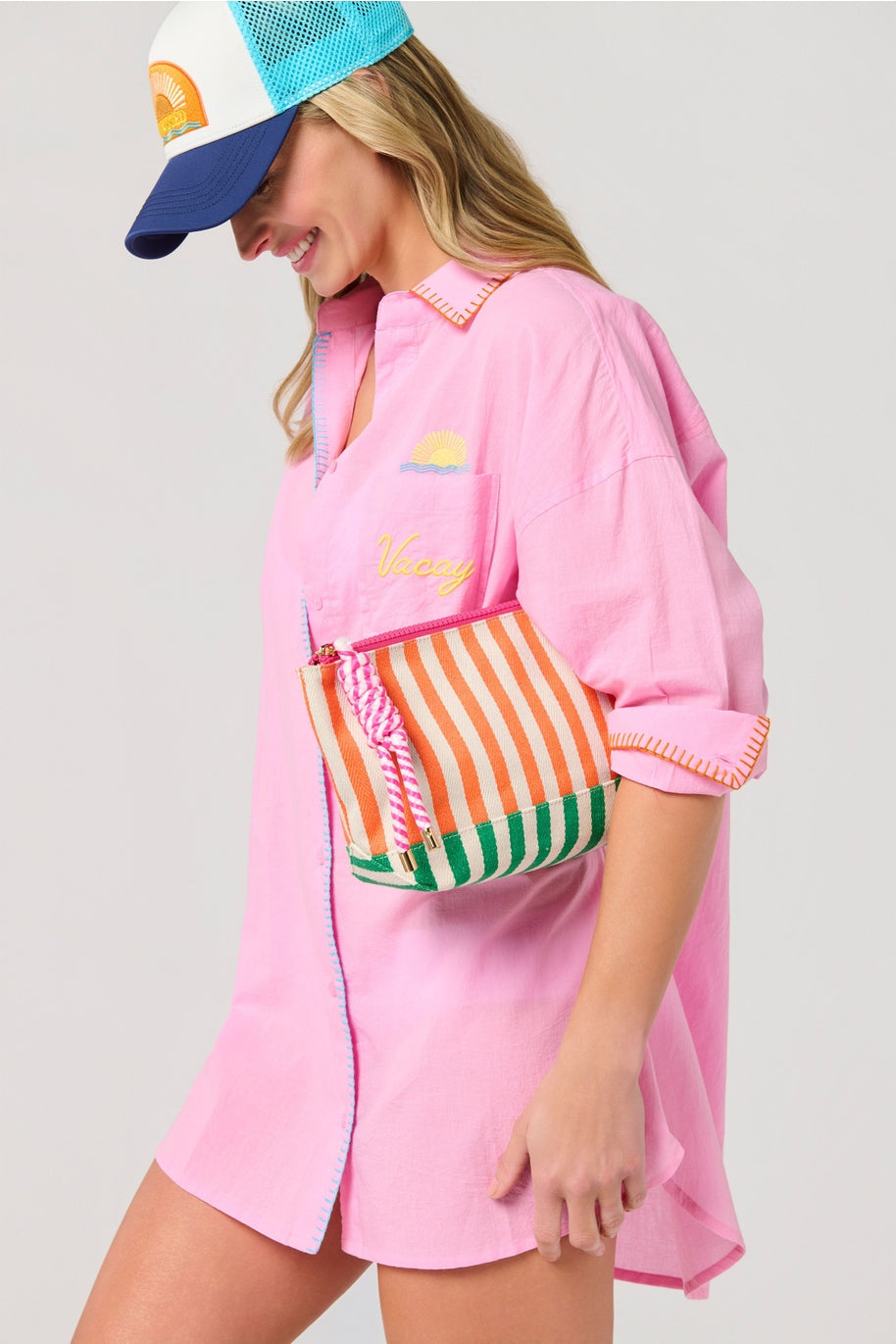 Port Stripe Pouch