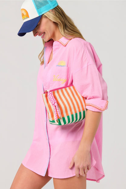 Port Stripe Pouch