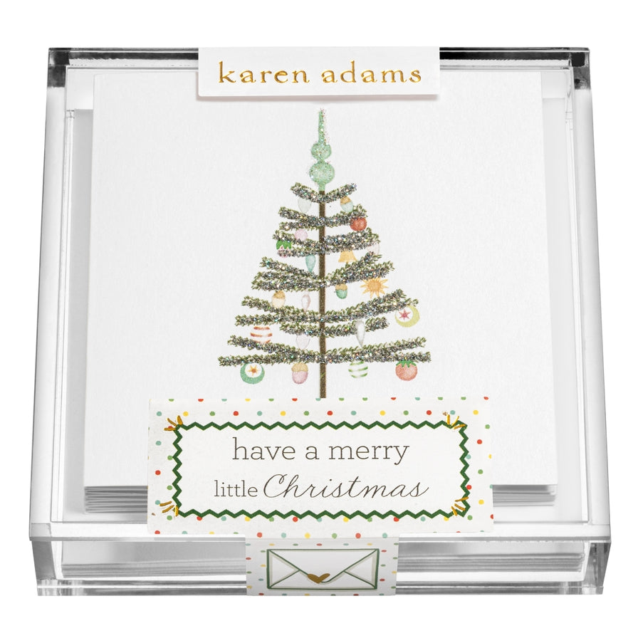 Christmas Tree Enclosure Cards in Acrylic Box