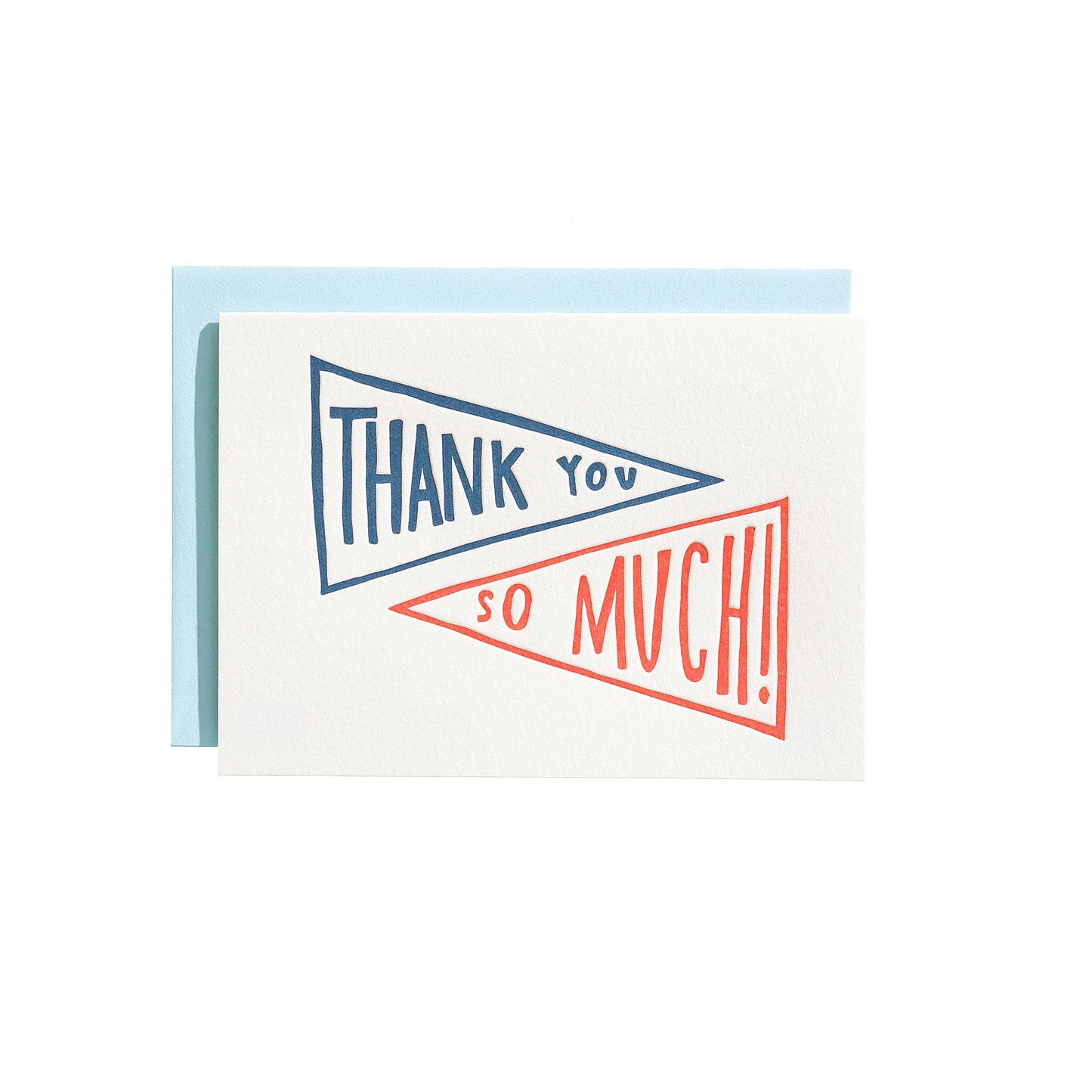 Thanks Pennant Navy Greeting Card