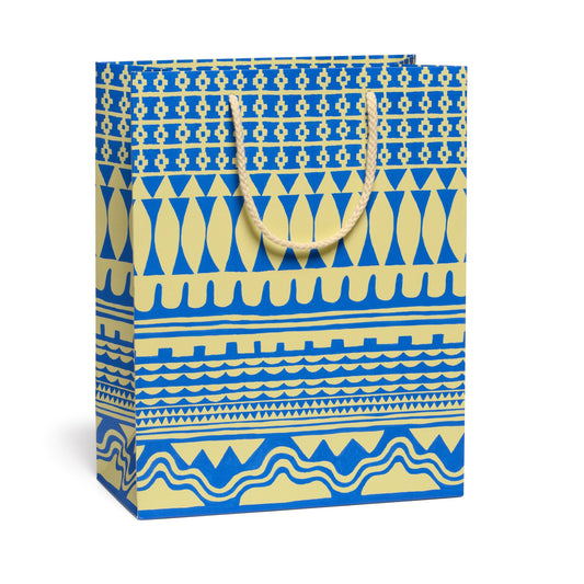 Geometric Blue Large Gift Bag