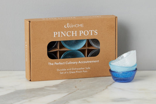 Glass Pinch Pots Set of Six