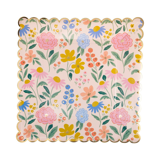 Mother's Day Floral Pattern Paper Plates