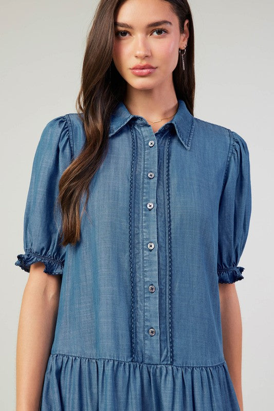 Chambray Button Down Dress
