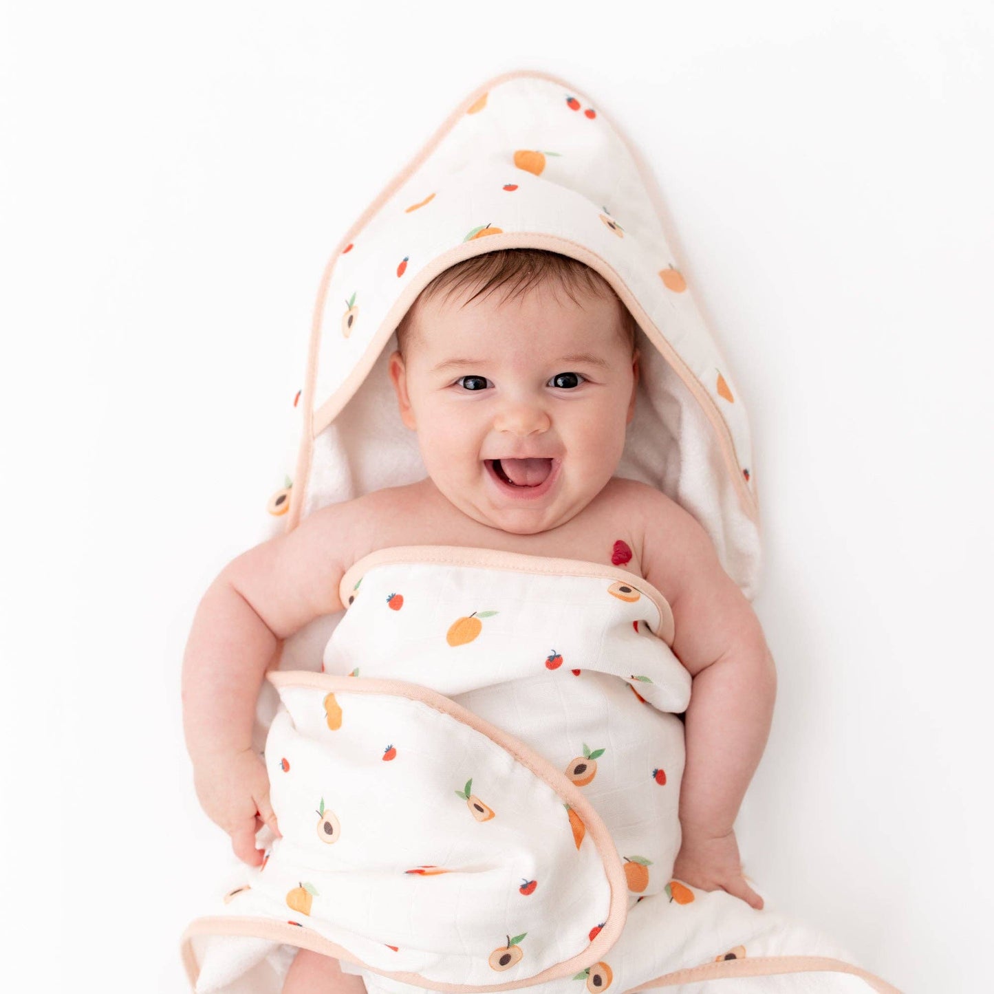 Peach Hooded Towel Set