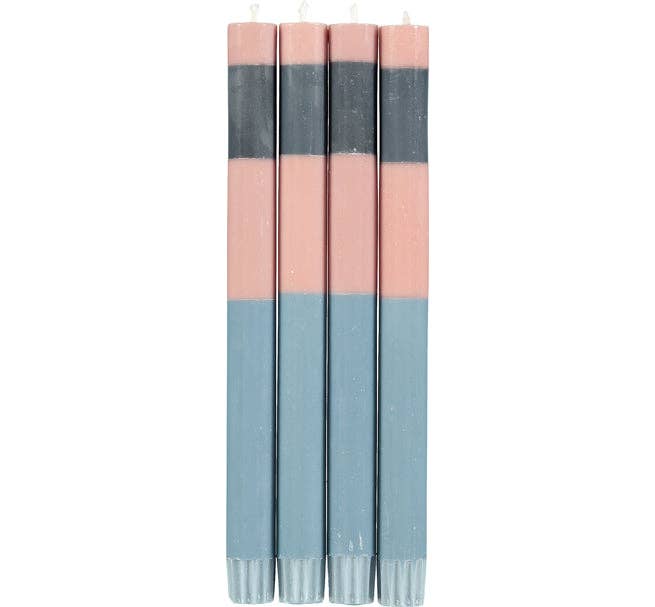 Abstract Striped Dinner Candles