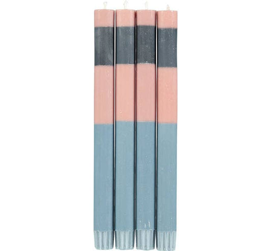 Abstract Striped Dinner Candles