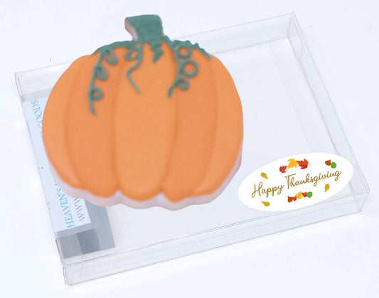 Pumpkin Shape Royal Icing Cookies