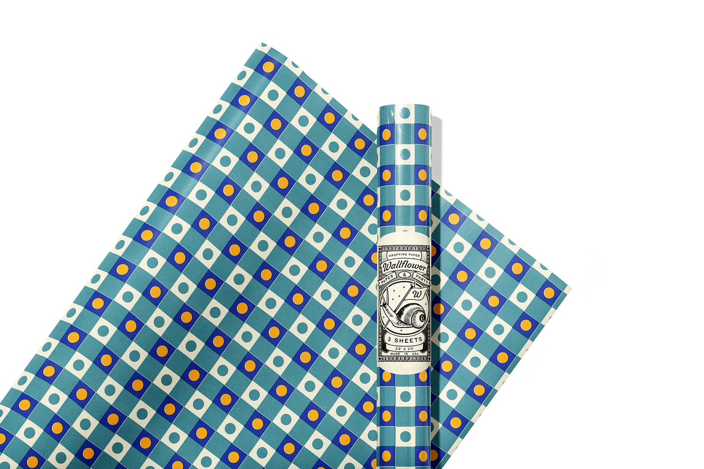 Retro Dots Hanukkah Wrapping Paper