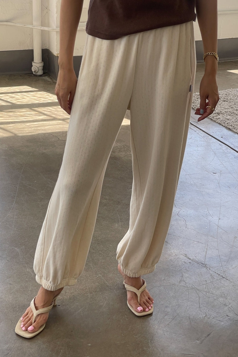 Pointelle Balloon Pants