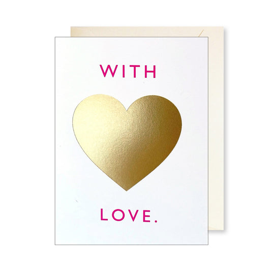 Gold Foil Heart Enclosure Card