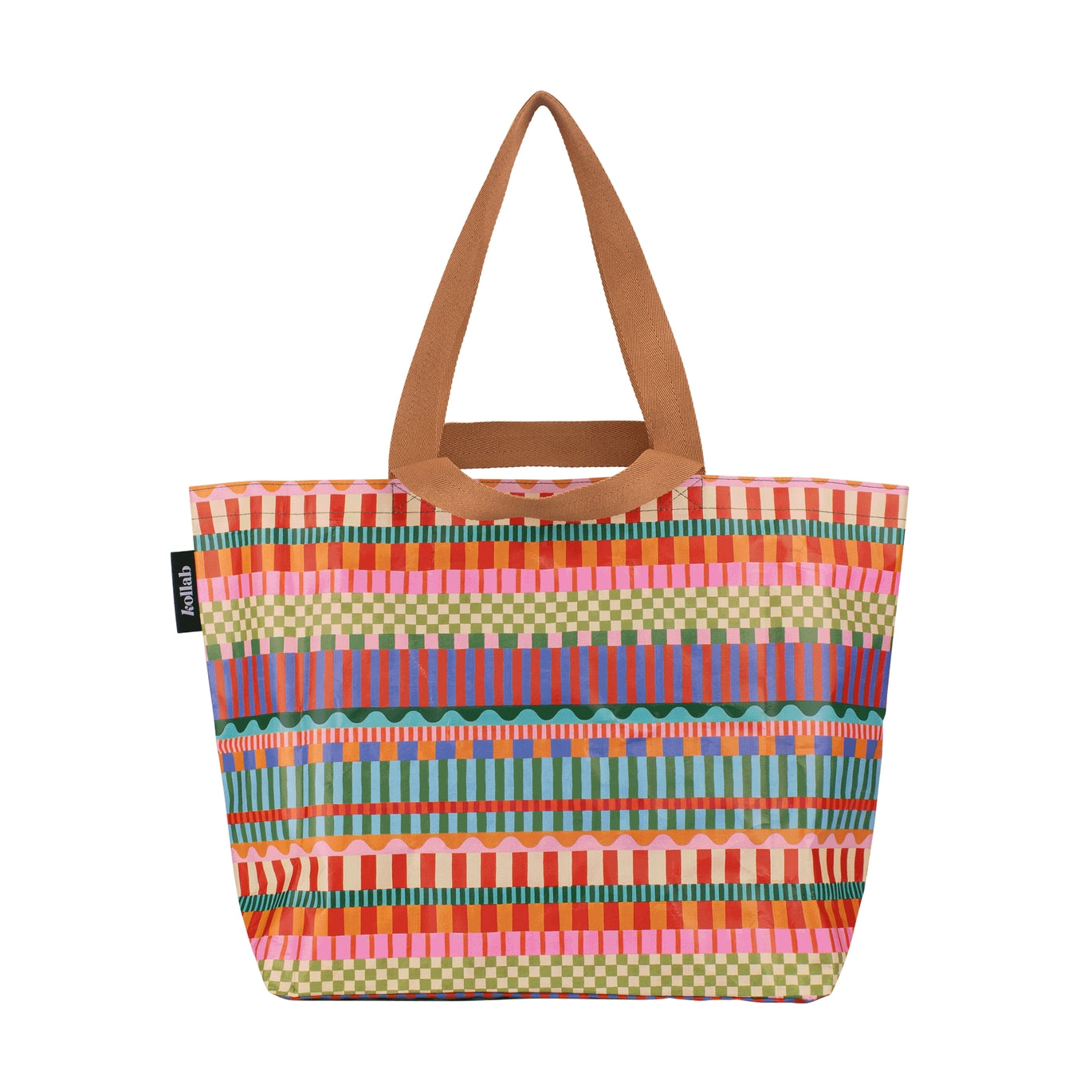 Blocks and Stripe Shopper Tote