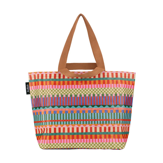 Blocks and Stripe Shopper Tote