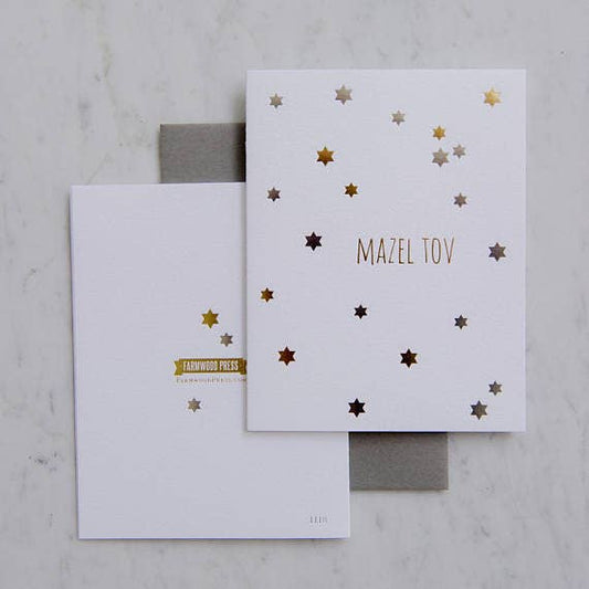 Mazel Tov with Gold and Silver Foil Card