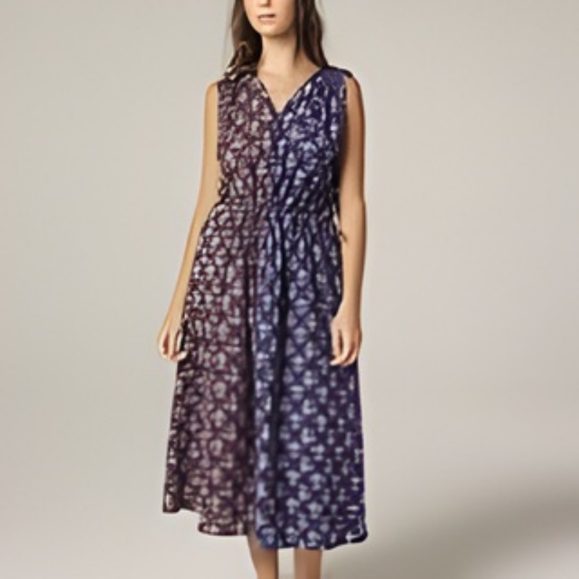 Contrast V-Neck Dress