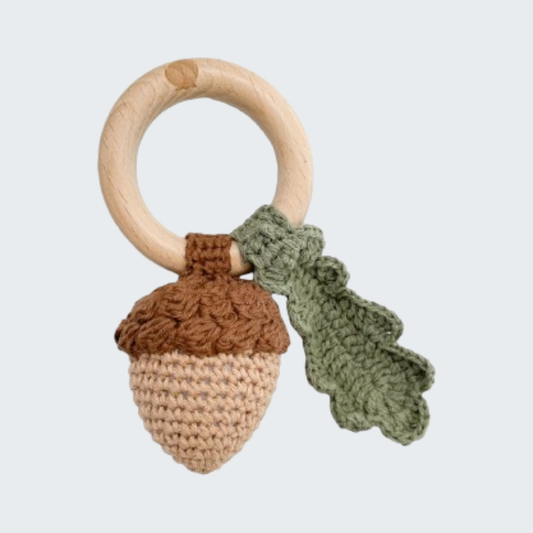 Cotton Crochet Acorn Teether