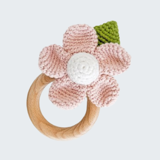 Cotton Crochet Flower Teether