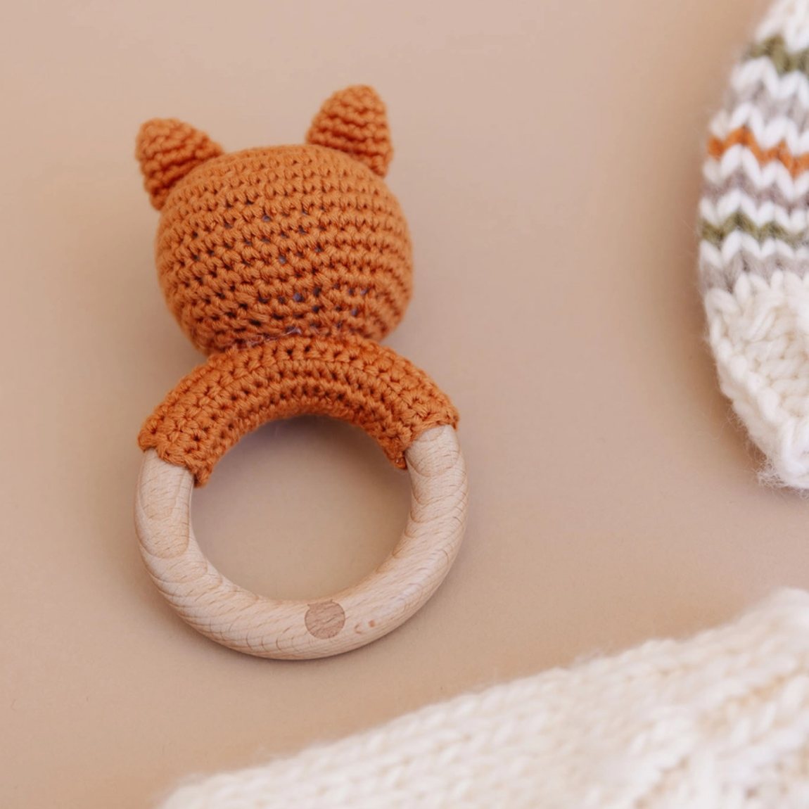 Cotton Crochet Fox Teether