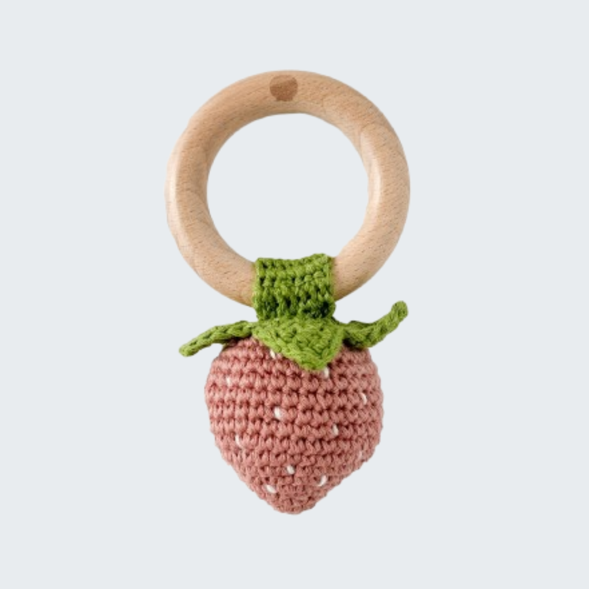 Cotton Crochet Strawberry Teether
