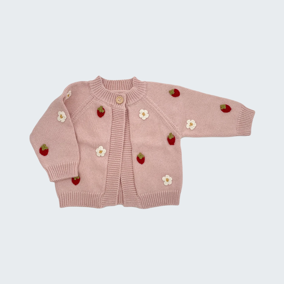 Cotton Strawberry Cardigan