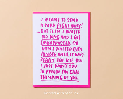 Belated Sympathy Ramble Card