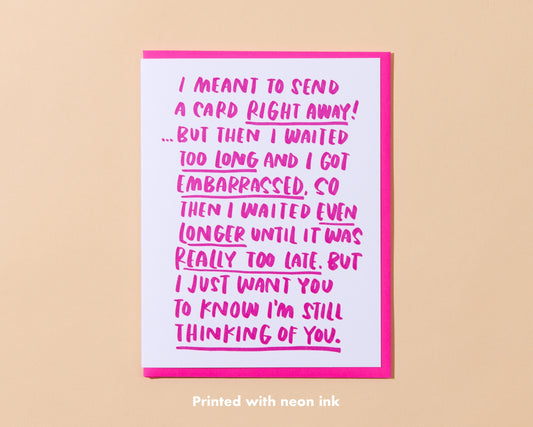 Belated Sympathy Ramble Card