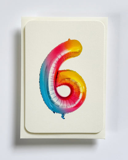 Birthday Balloon No. 6 Card