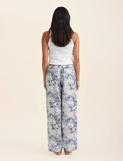 Toile De Jouy French Blue Pants