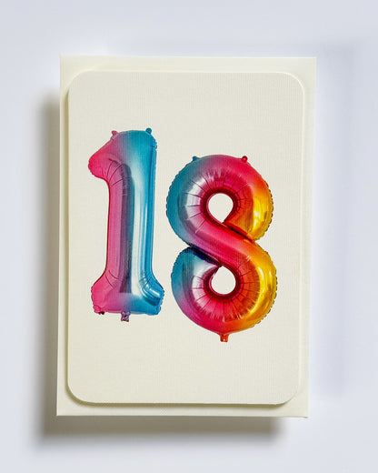 Birthday Balloon No. 18 Card
