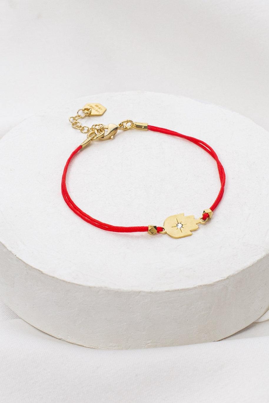 Hamsa On String Bracelet
