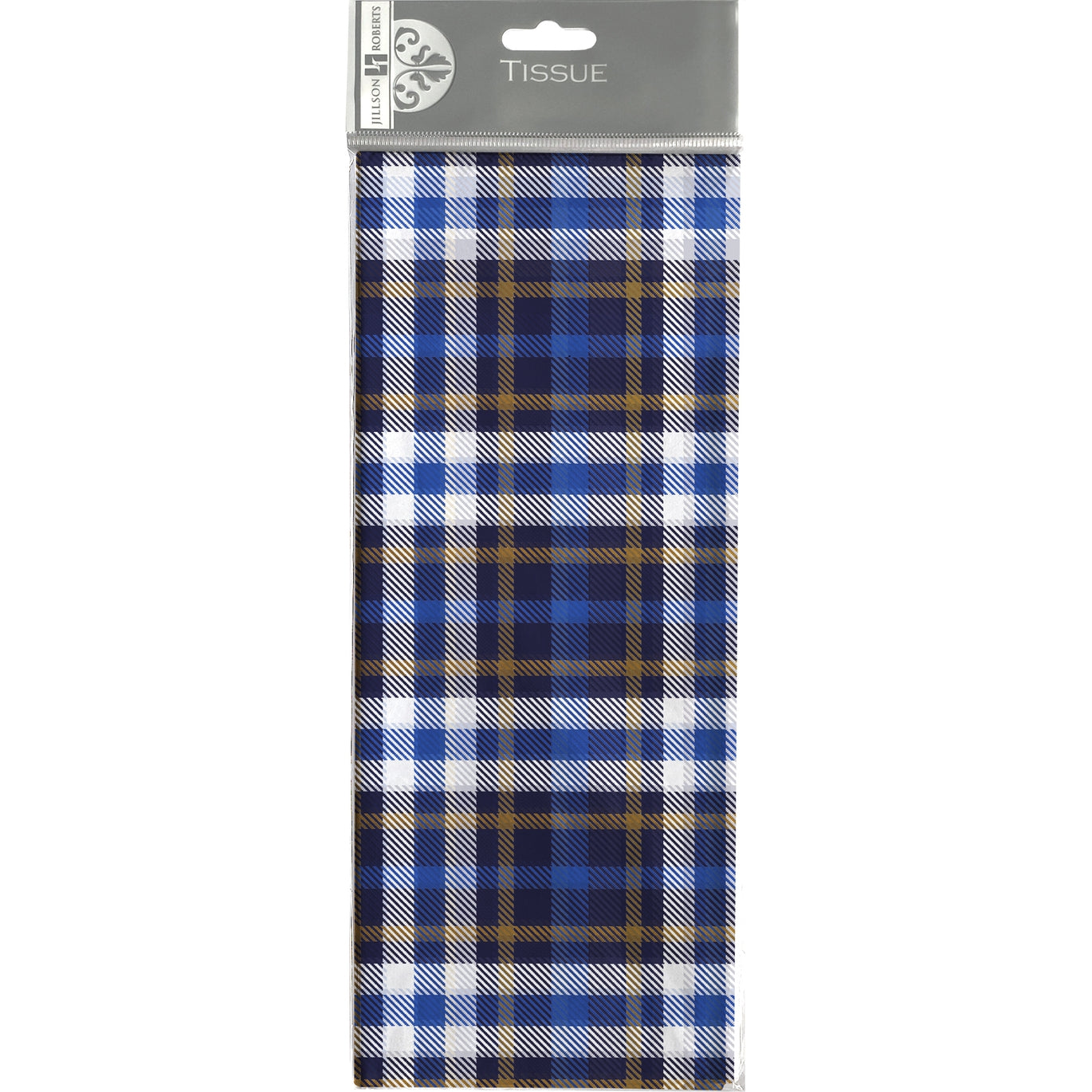 Blue Plaid Tissue Paper