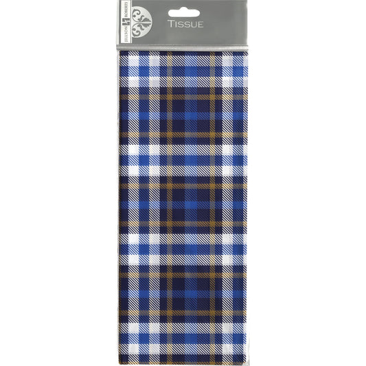 Blue Plaid Tissue Paper