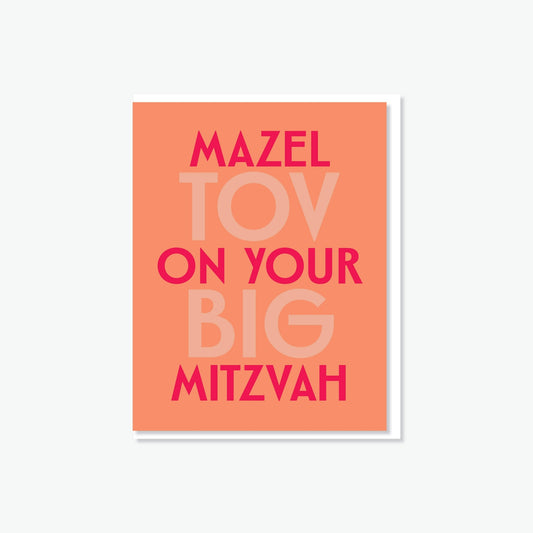 Mazel Tov on Your Big Mitzvah Card