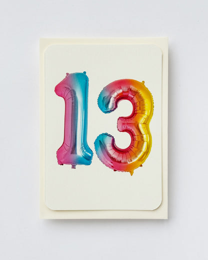 Birthday Balloon No. 13 Card