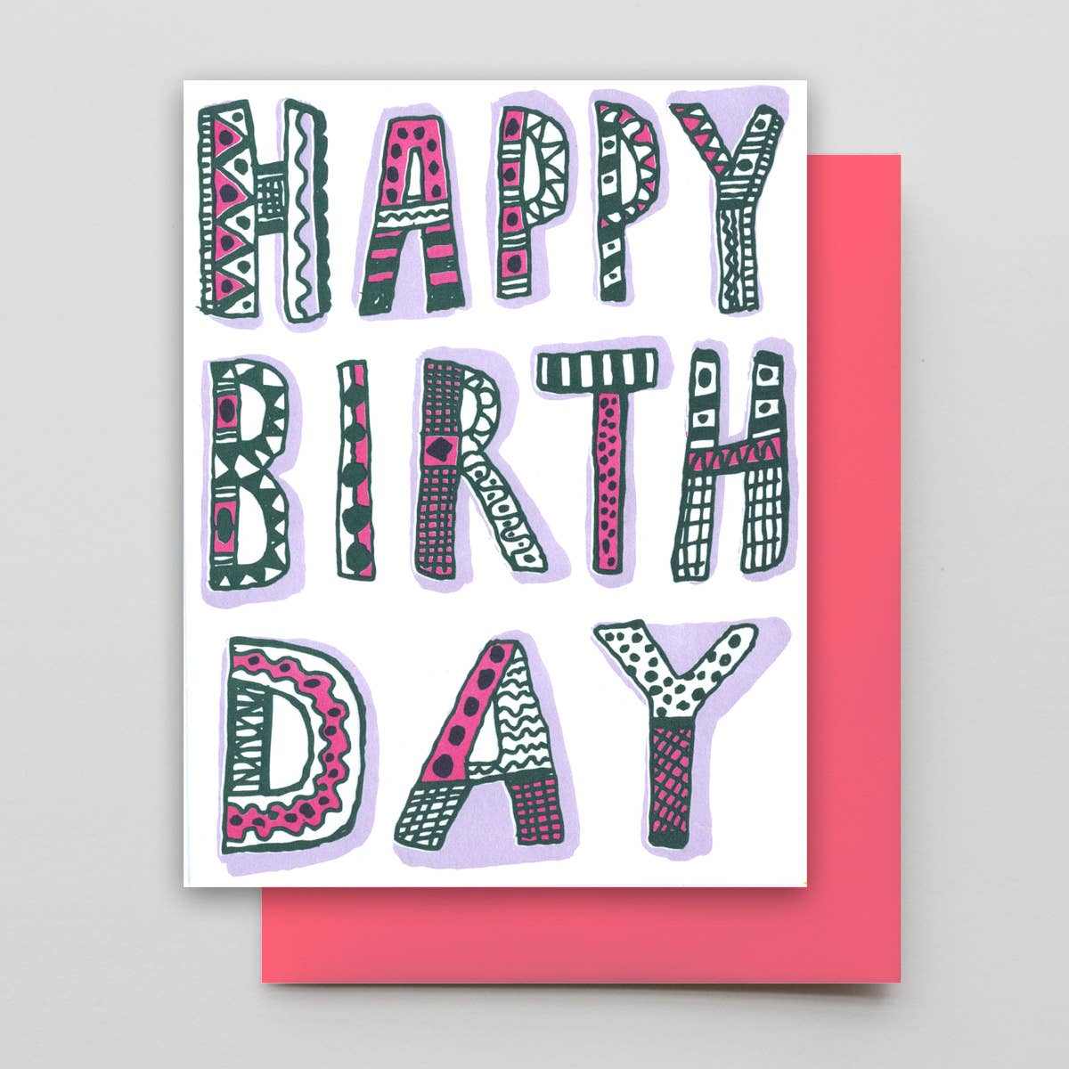 Bday Lavender Shadow Card