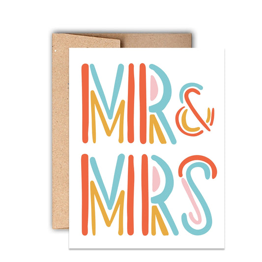 Mr. and Mrs. Wedding Card