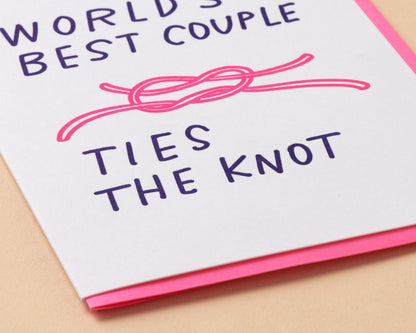 Ties the Knot Wedding Card