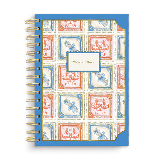 Stamp Pattern Writer's Spiral Notebook