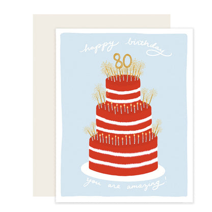 Happy 80th Birthday Card