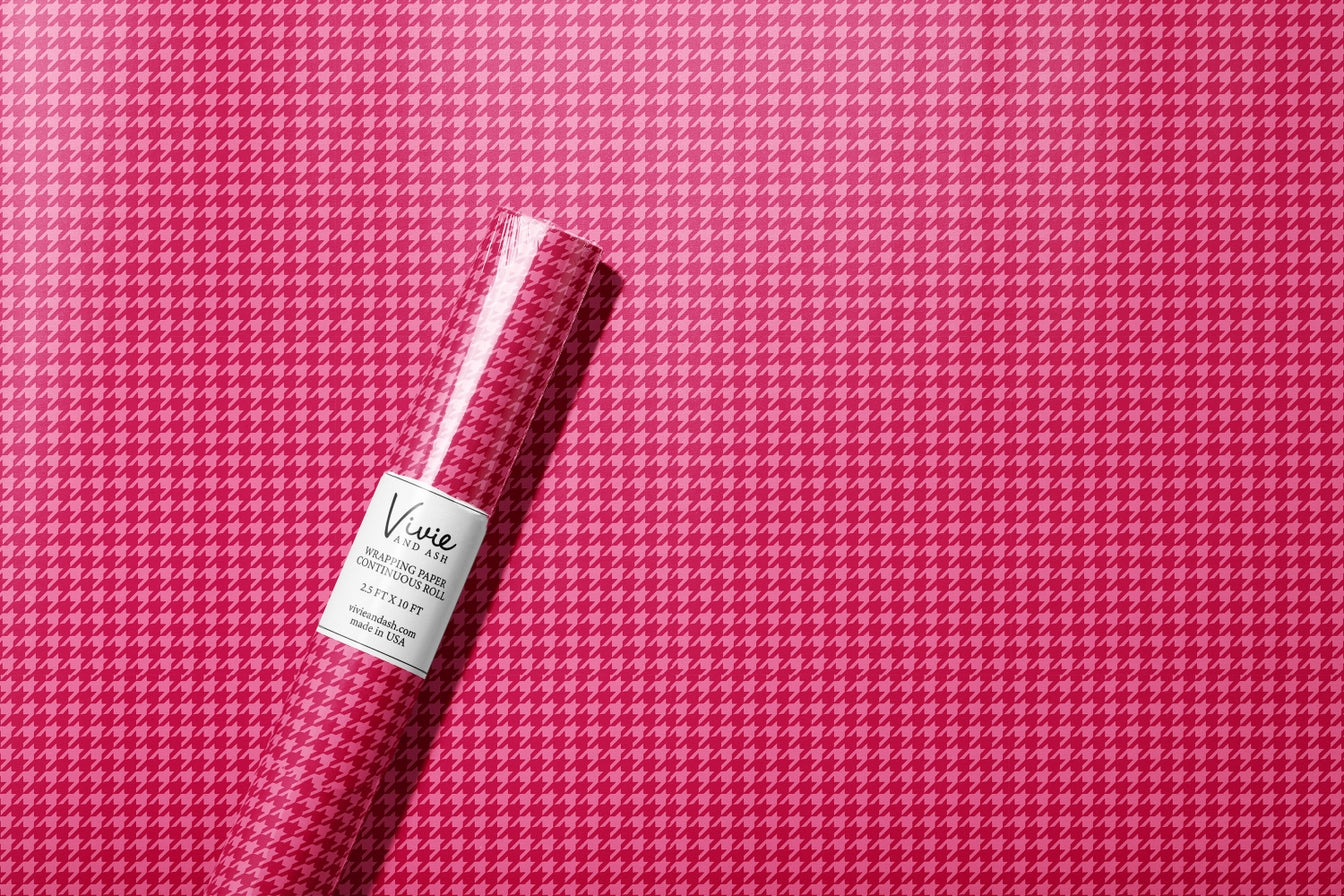 Houndstooth Valentine Wrapping Paper